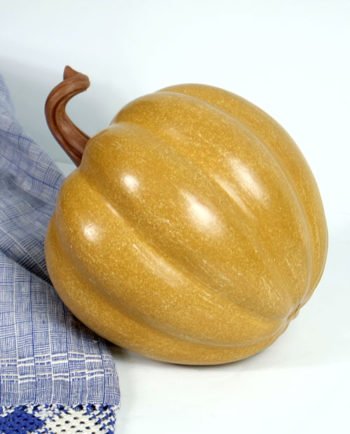 Artesanias Mex Calabaza De Ceramica Alisada Color Amarillo