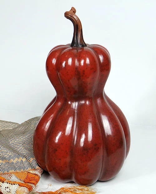 Artesanias Mex Calabaza Guaje De Ceramica Con Terminado Alisado Color Rojizo