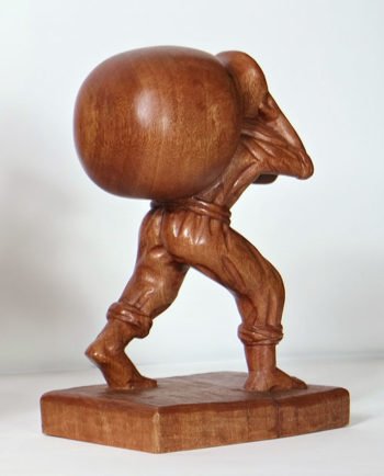 Artesanias Mex Escultura En Madera De Cedro Alfarero Rivera Lago Patzcuaro