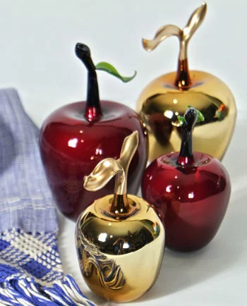 Artesanias Mex Esferas De Vidrio Con forma De Manzana