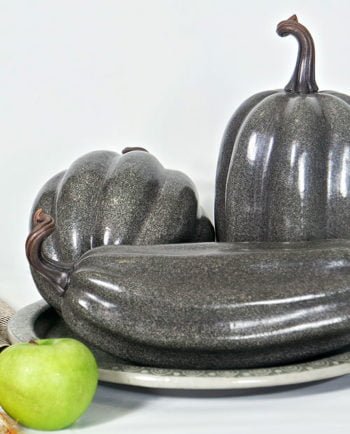 Artesanias Mex Platon Con Calabazas Guaje De Ceramica Brunida Negra