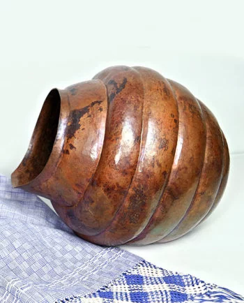 Artesanias Mex Vasija De Cobre Martillado
