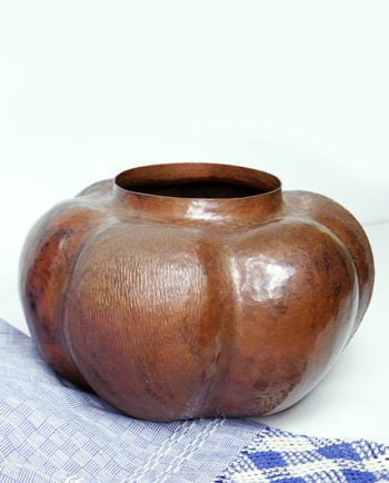 Artesanias Mex Florero De Cobre Martillado Al Natural