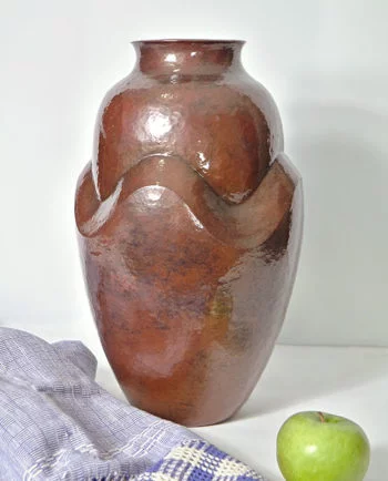 artesanias mex florero de cobre de Santa Clara